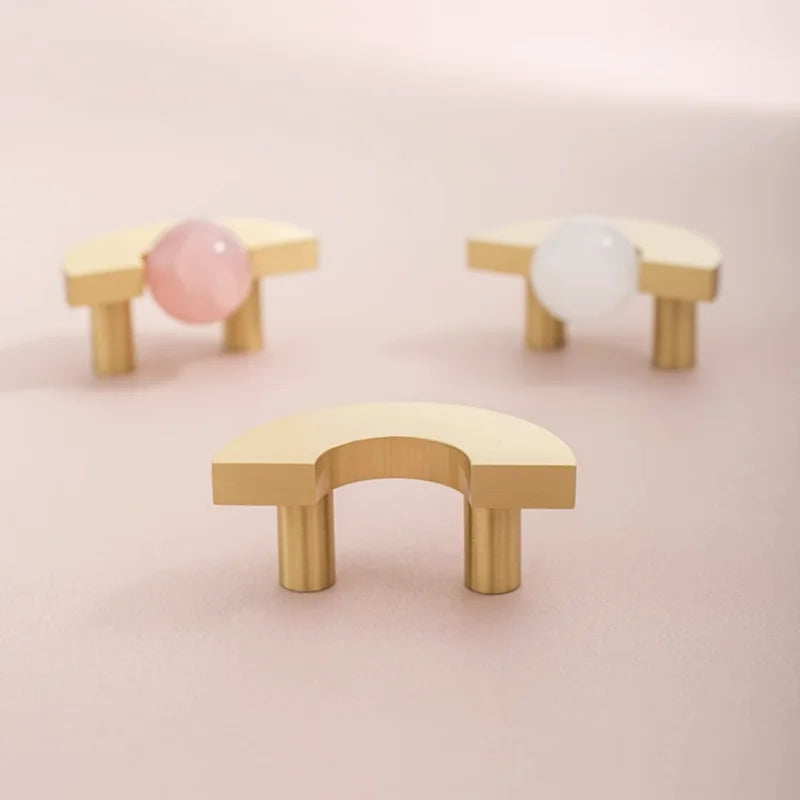 Brass & Acrylic Cabinet Handles and Knobs – Elegant Furniture Pulls