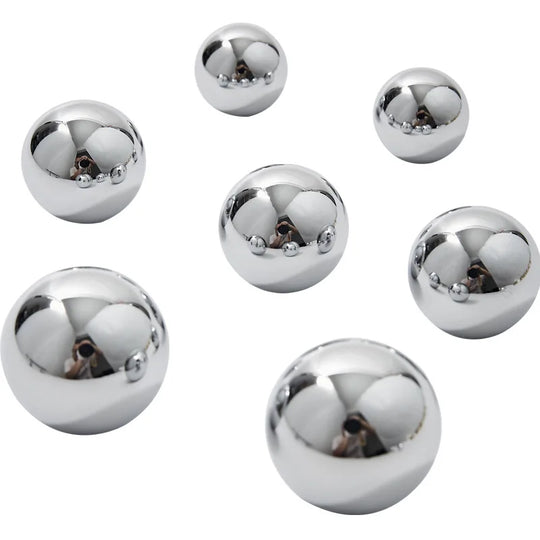 Chrome Brass Ball Knobs – Modern Silver Cabinet & Drawer Pulls