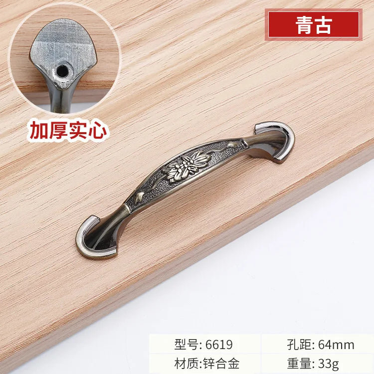 Antique Bronze Cabinet Handles – Vintage Zinc Alloy Drawer Pulls