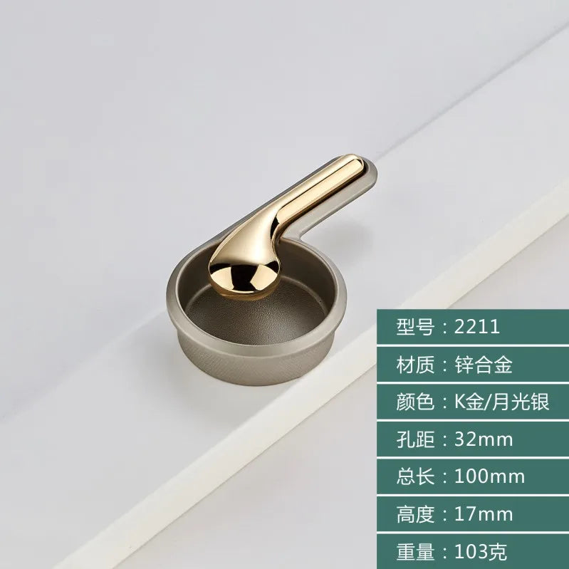 Modern Minimalist Zinc Alloy Handles – Invisible Embedded Cabinet Pulls