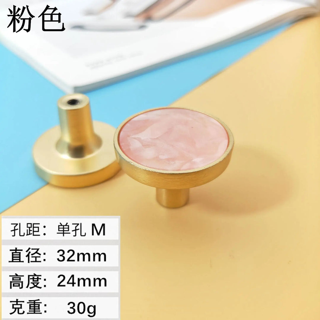 Shell Cabinet Handles – Gold Single-Hole Knobs & Multipurpose Hooks