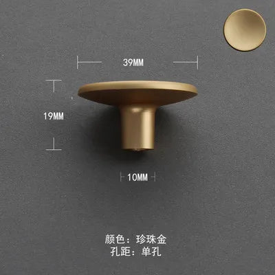 Modern Round Zinc Alloy Knob – Minimalist Furniture Pull