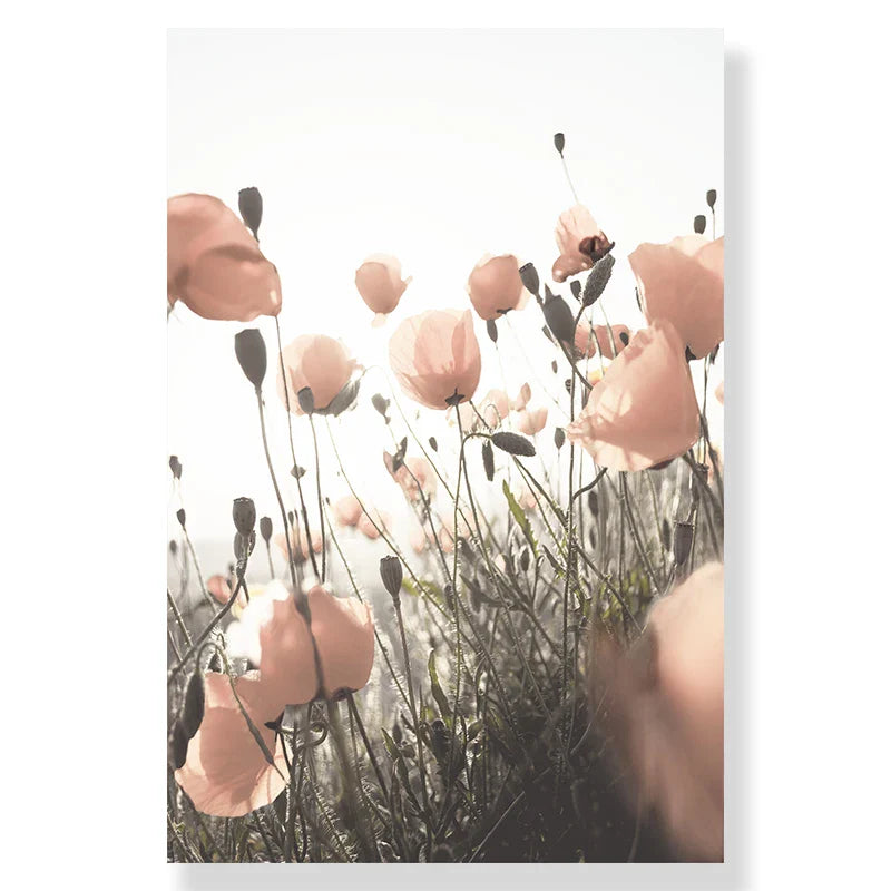 Tranquil Lake Pier Sunset Landscape Canvas Wall Art