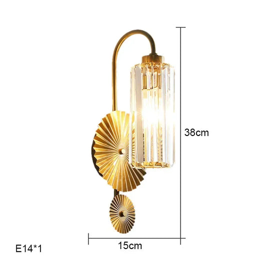 Luxury Crystal Wall Lamp Postmodern LED Sconce for Bedroom Living
