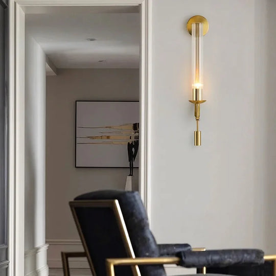 Modern Copper Wall Sconce for Living Room & Bedroom