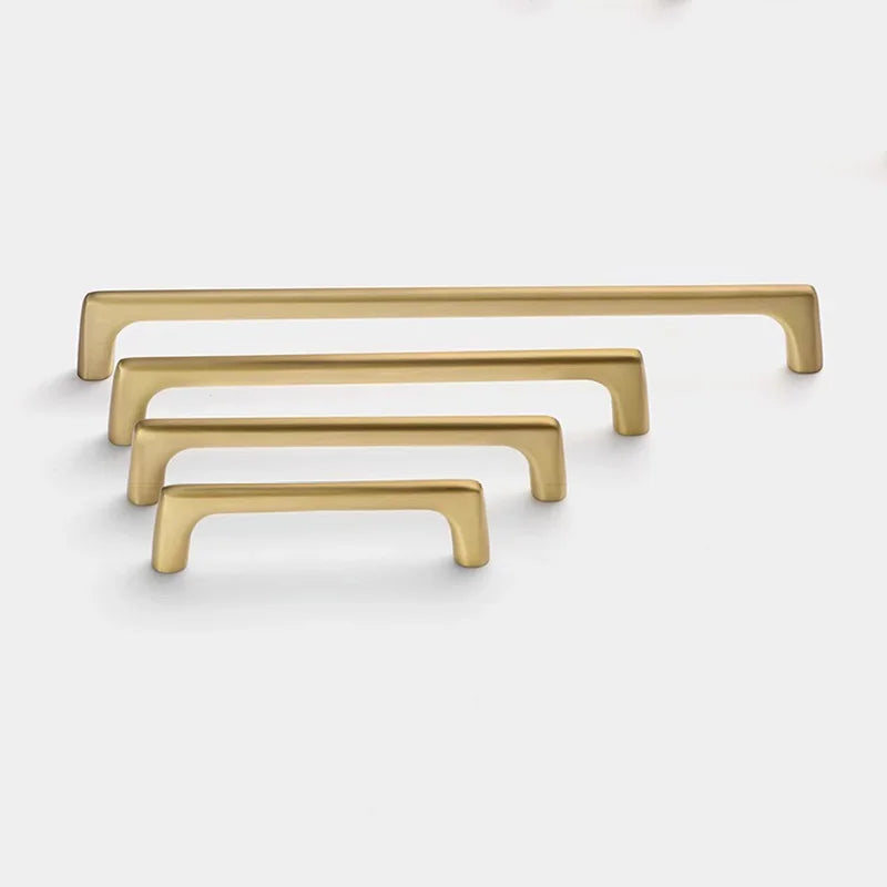 Solid Brass Wardrobe Handles – Modern Bar Pulls for Cabinets and Furniture (106–332mm)