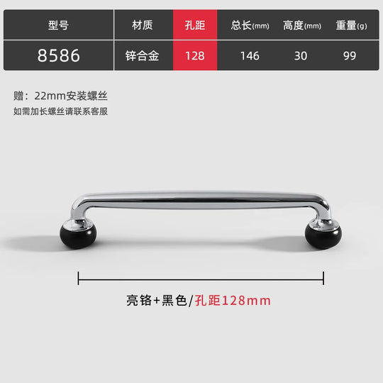 Modern Double-Color Cabinet Handles – Zinc Alloy Drawer Pulls