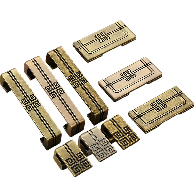 Antique Yellow Bronze Wardrobe Handles – Zinc Alloy Drawer Pulls