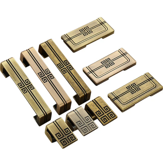 Antique Yellow Bronze Wardrobe Handles – Zinc Alloy Drawer Pulls