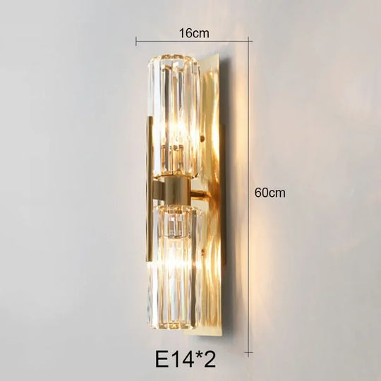 Luxury Crystal Wall Lamp Postmodern LED Sconce for Bedroom Living