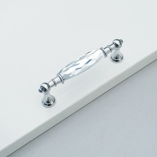 Luxury Gold Chrome Cabinet Handles – Zinc Alloy and Crystal Glass Pulls for Wardrobes and Dressers