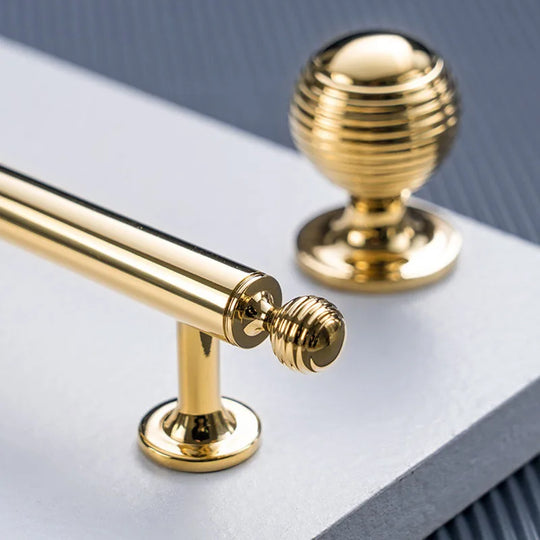 Polished Brass Cabinet Handles – PVD Gold and Chrome Knobs and Pulls for Furniture