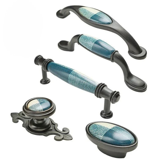 Precision Ceramic Cabinet Handles – Plaid Knobs for Furniture