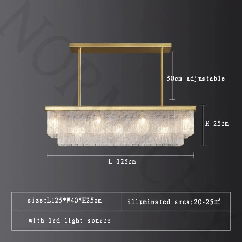 Modern Creative Water Ripple Glass Pendant Light – Luxurious LED Ceiling Fixture