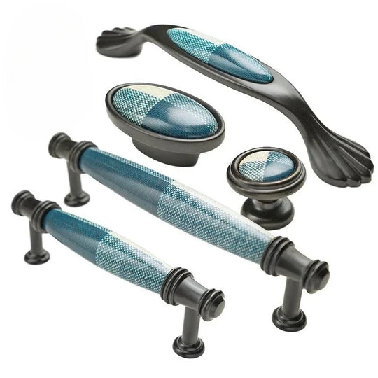 Precision Ceramic Cabinet Handles – Plaid Knobs for Furniture