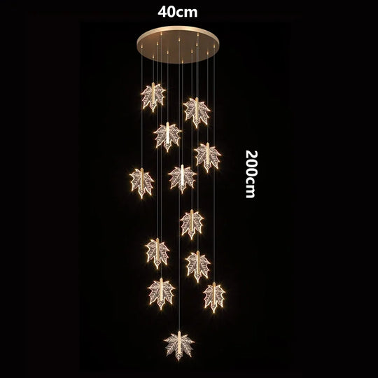 Nordic Leaf Acrylic LED Pendant Lamp – Elegant Dimmable Hanging Light