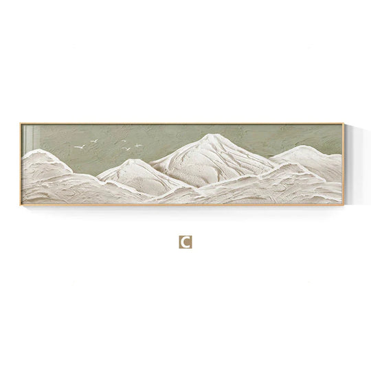 White Mountain Wide Format Abstract Canvas Wall Art Unframed
