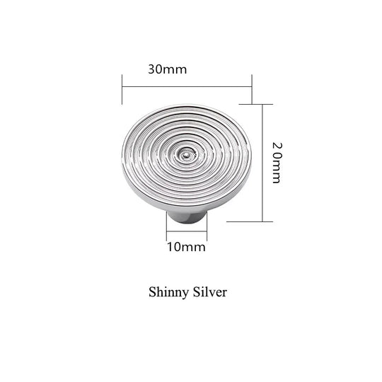 Spiral Deco Brass Furniture Handles – Modern Pulls for Cabinets and Wardrobes