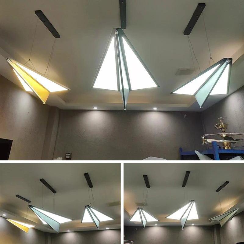 Modern Creative Aircraft LED Pendant Light for Bedroom & Dining Hall