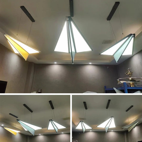 Modern Creative Aircraft LED Pendant Light for Bedroom & Dining Hall