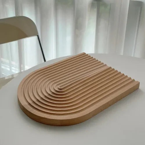 Japanese Style Wooden Tray for Modern Home Decoration