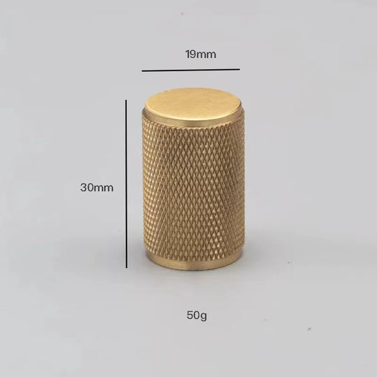 Knurled Brass Knobs – Gold & Bronze Modern Cabinet Pulls