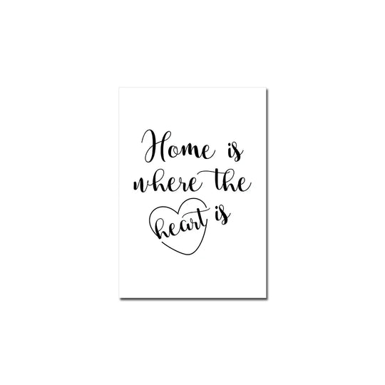 Love Family Home Quote Black White Canvas Wall Art