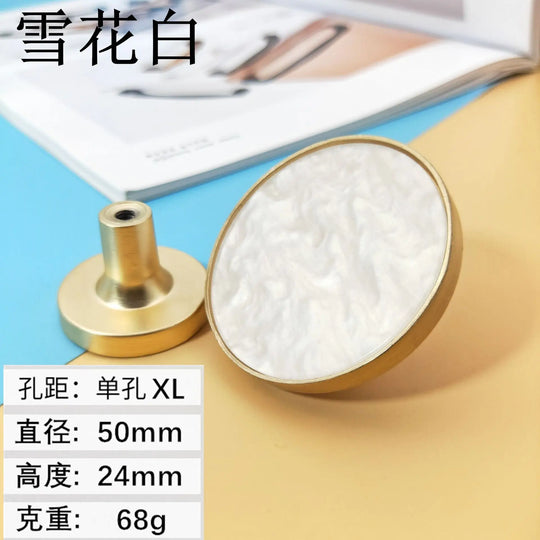 Shell Cabinet Handles – Gold Single-Hole Knobs & Multipurpose Hooks