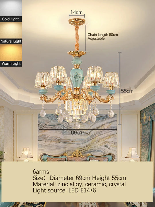 Luxury Umbrella Crystal Chandelier – European-Style Pendant for Villas & Hotels