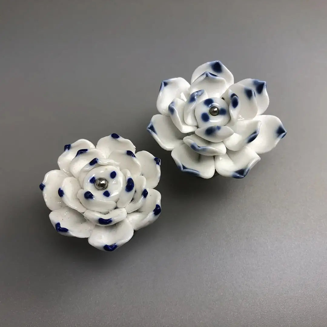 Handmade Ceramic Flower Knobs – Artistic Cabinet & Drawer Handles