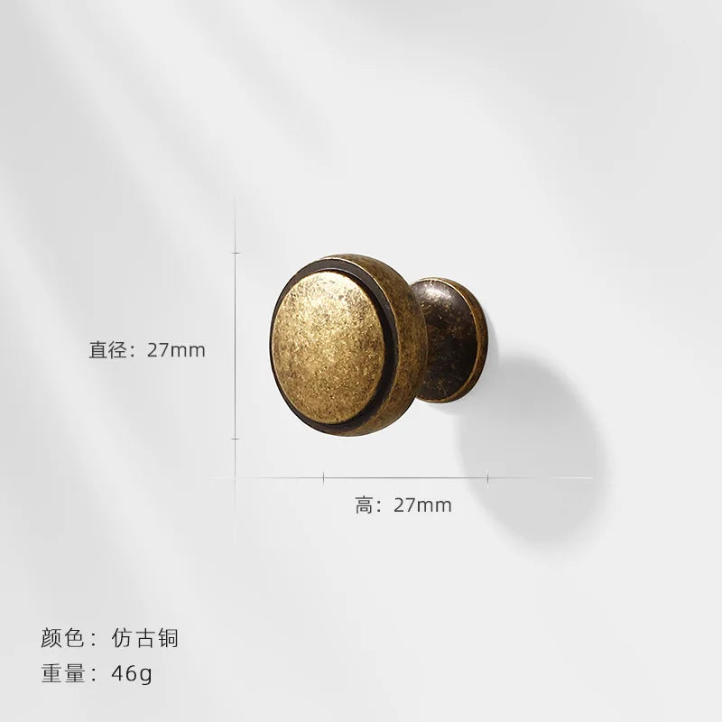Antique Bronze Wardrobe Door Handles – Vintage Zinc Alloy Pulls for Furniture