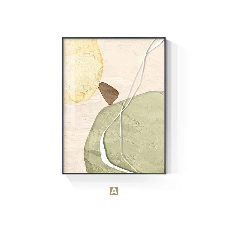 Earthy Tones Zen Stones Canvas Wall Art Unframed