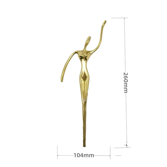 Ballet Brass Thinker Handle – Luxurious Solid Brass Pull for Cabinets, Wardrobes, and Drawers