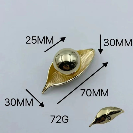 Creative Leaf Ball Zinc Alloy Knob – Gold Furniture Handle