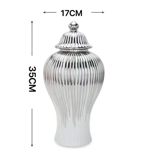 Electroplated Ceramic Decorative Vase for Entrance and Tabletop