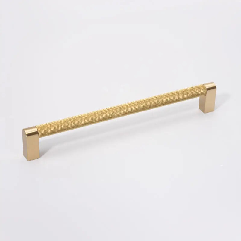 Gold Knurled Cabinet Handles – Solid Brass Textured Pulls for Furniture