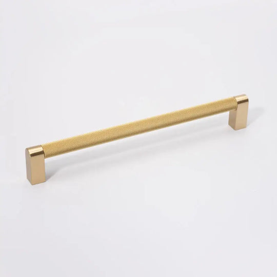 Gold Knurled Cabinet Handles – Solid Brass Textured Pulls for Furniture