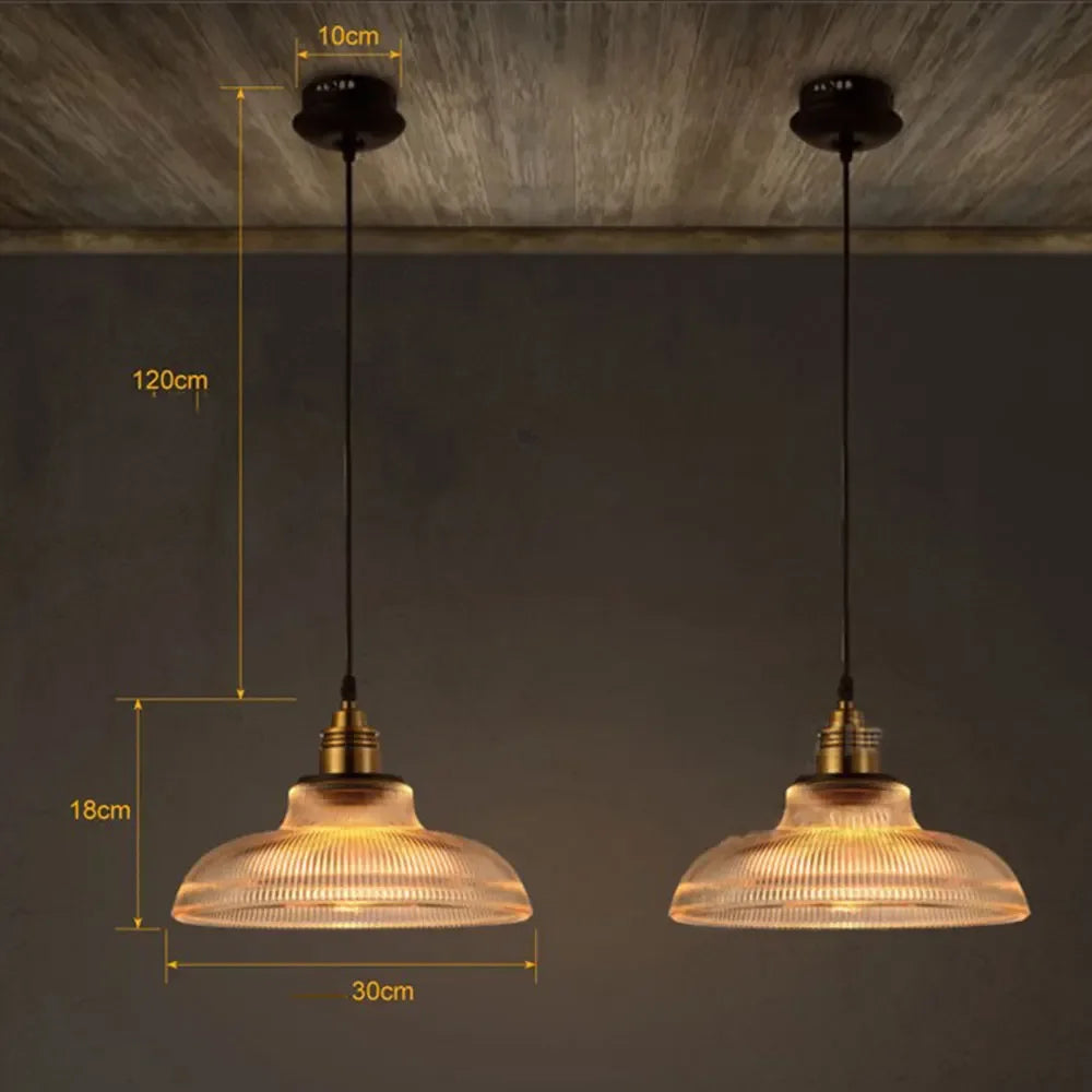 Elora – American Vintage Glass Pendant Light for Living Room, Dining, Bar, and Café