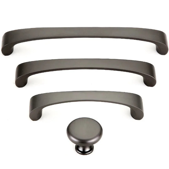 Modern Minimalist Pearl Black Cabinet Handles – European Style Pulls for Furniture