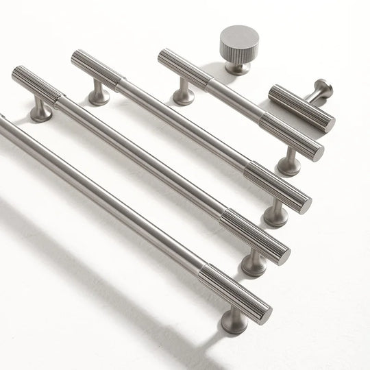 Solid Brass Vertical Linear Cabinet Knobs – Modern Drawer Pulls for Furniture
