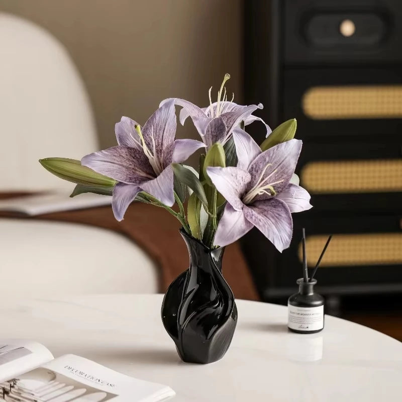 Abstract Ceramic Vase for Dried Flower Tabletop Home Decor