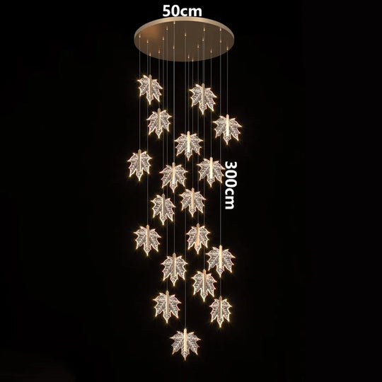 Nordic Leaf Acrylic LED Pendant Lamp – Elegant Dimmable Hanging Light