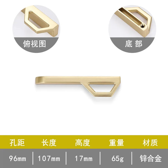 Gold and Pearl Grey Cabinet Handles – Modern Zinc Alloy Pulls for Furniture