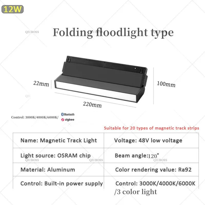 Smart Magnetic Track LED Light – Modern Dimmable Ceiling & Spot Lighting