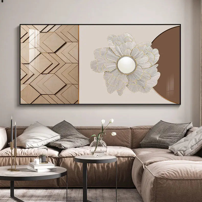 Modern Abstract Architectural Geometry Canvas Wall Art