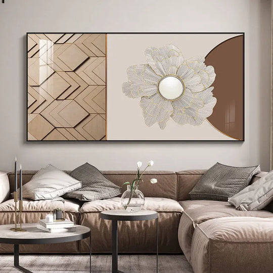 Modern Abstract Architectural Geometry Canvas Wall Art