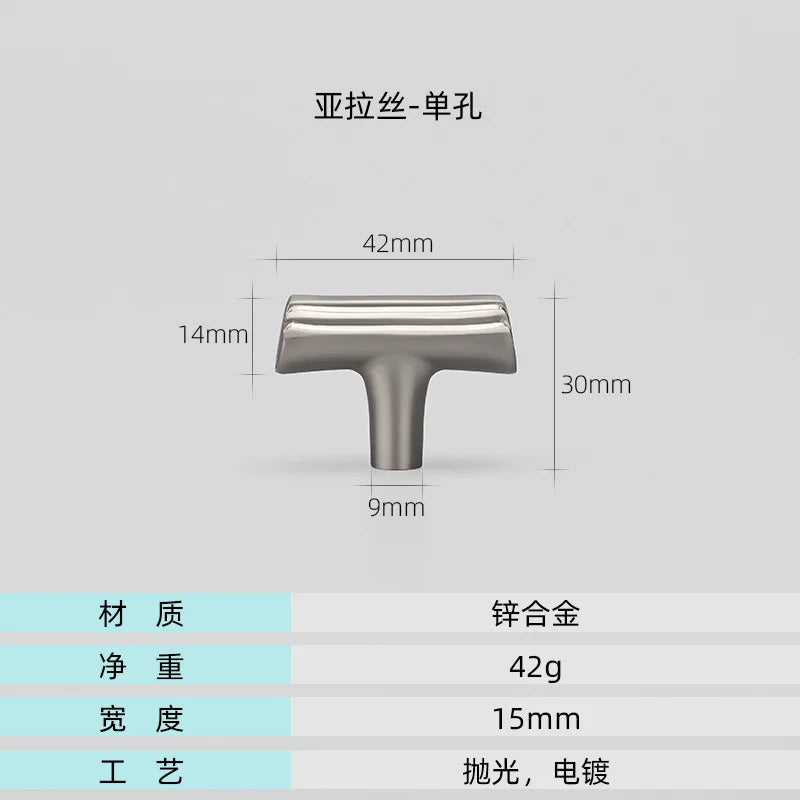 Modern Brushed Gold Cabinet Handles – Zinc Alloy Drawer Pulls