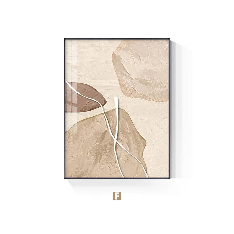 Earthy Tones Zen Stones Canvas Wall Art Unframed