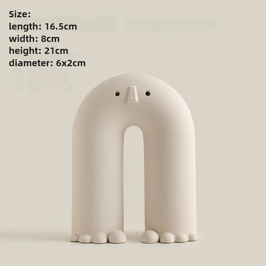 Wabi Sabi Style Ceramic Vase for Desktop Flower Arrangement