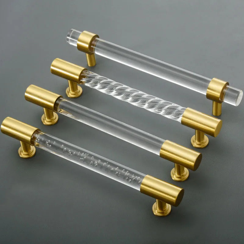 Transparent Acrylic Furniture Handles – Brass Pulls and Knobs for Furniture